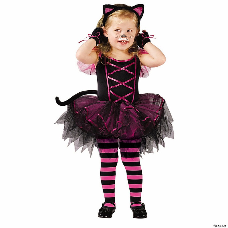 Toddler Black & Pink Tutu Caterina Cat Costume