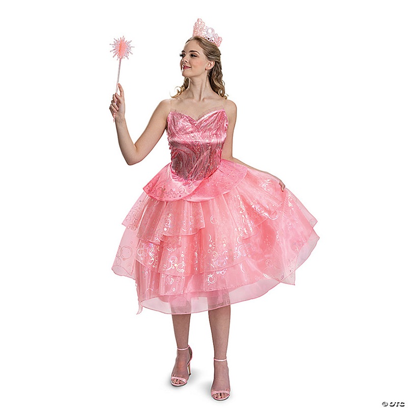 Womens Deluxe Wicked Glinda the Good Witch Costume
