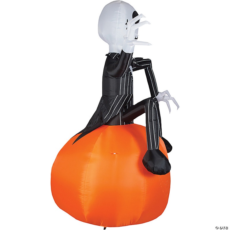 10 Ft. Blow-Up Inflatable Lightshow Nightmare Before Christmas Jack Skellington with Built-In LED Lights Outdoor Yard Decoration