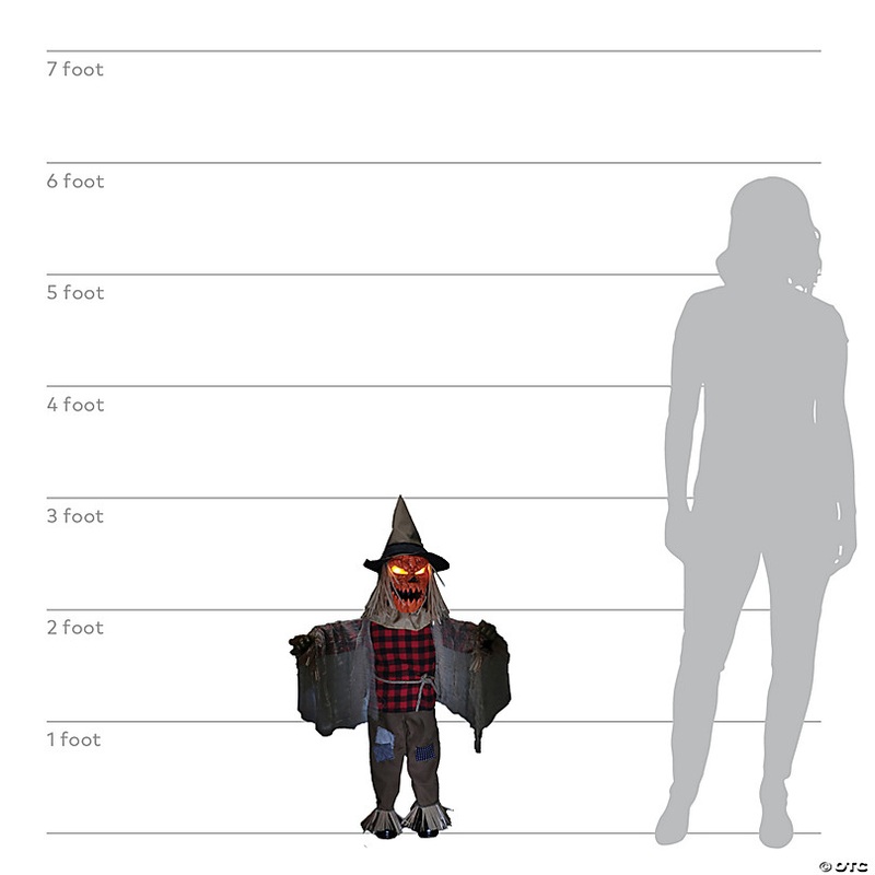 36 Twitching Scarecrow Animated Prop