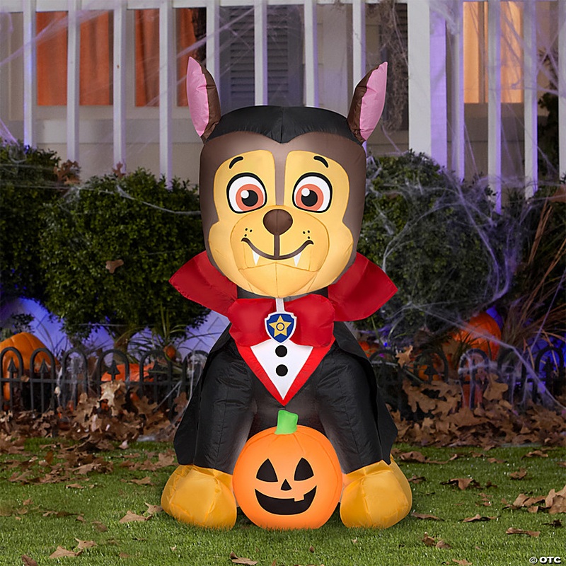 38 Blow-Up Inflatable PAW Patrol Chase as Vampire with Built-In LED Lights Outdoor Yard Decoration