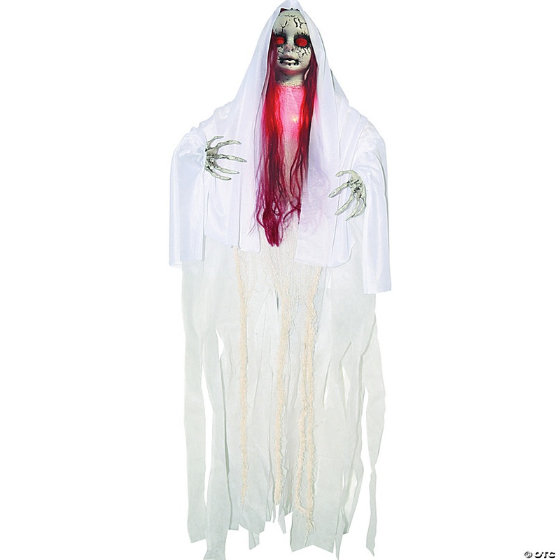 39 Hanging Lightup Ghost Doll Decoration