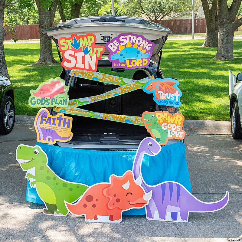 Deluxe Religious Dinosaur Trunk-or-Treat Decorating Kit - 11 Pc.