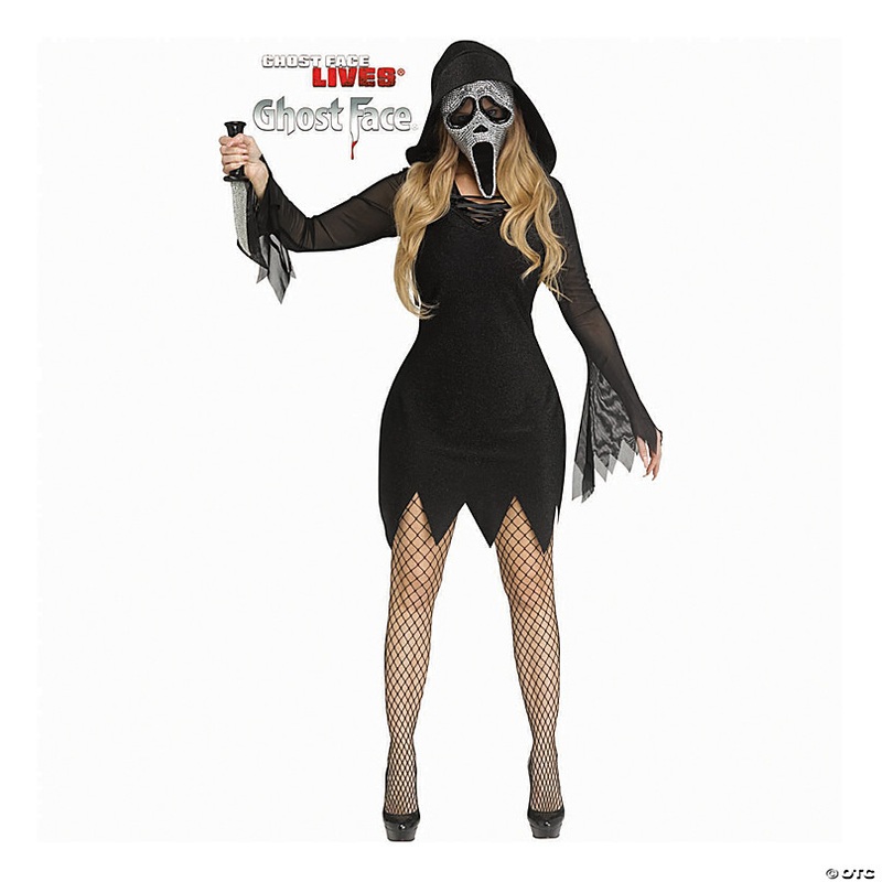 Womens Scream Ghost Face Bling Costume