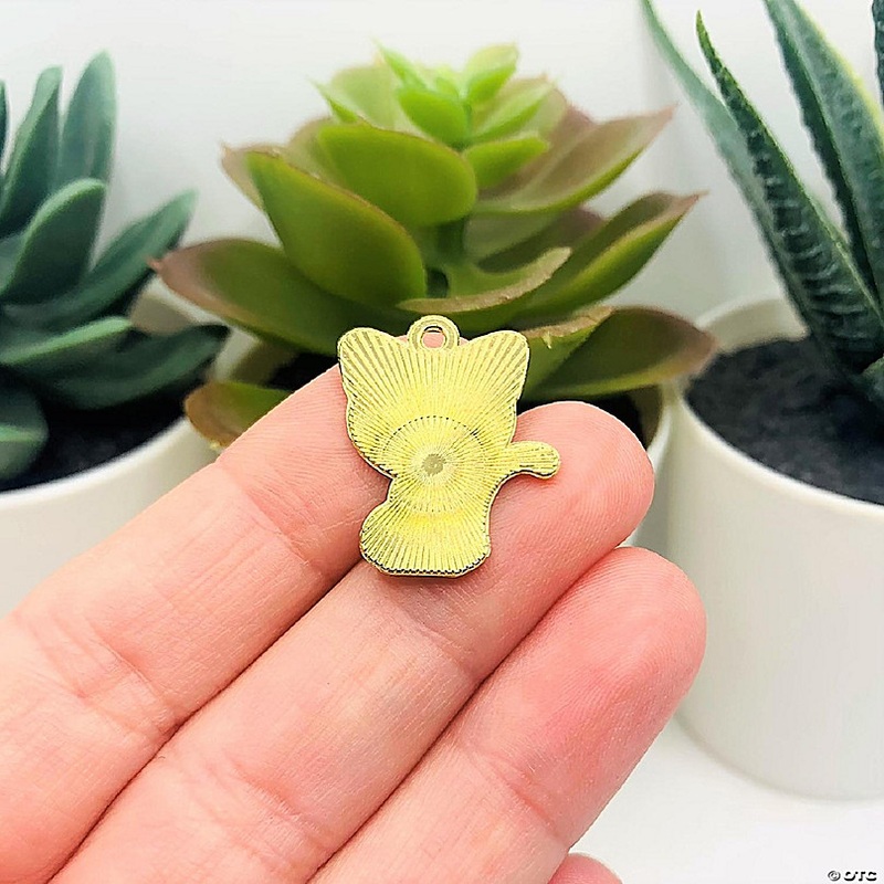 20 Pcs Witchy Black Enamel Cat Charms