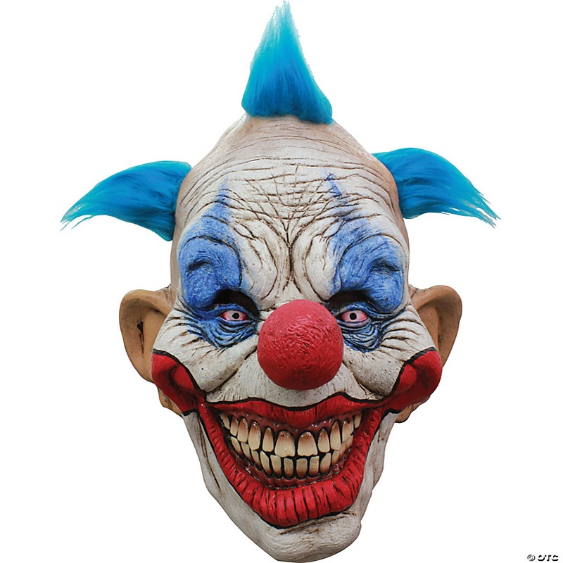 Adults Clown Mask with Blue Hair
