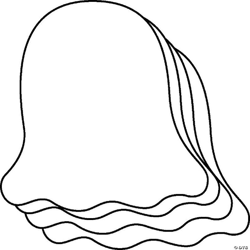 Creative Shapes Etc.  -  Small Single Color Construction Paper Craft Cut-out - Ghost