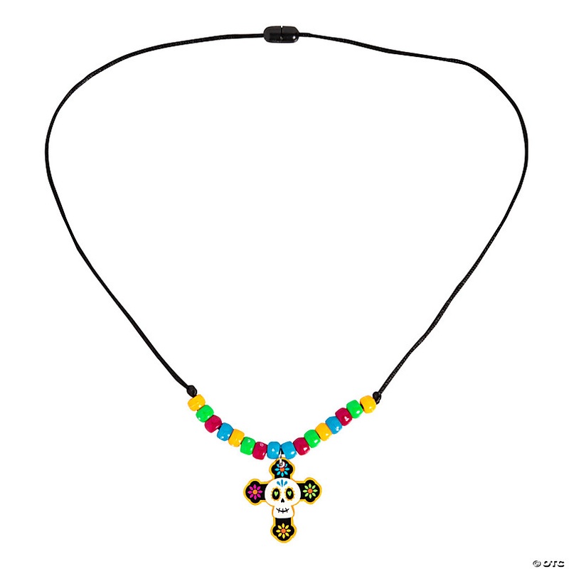 Day of the Dead Cross Necklace Craft Kit - Makes 12