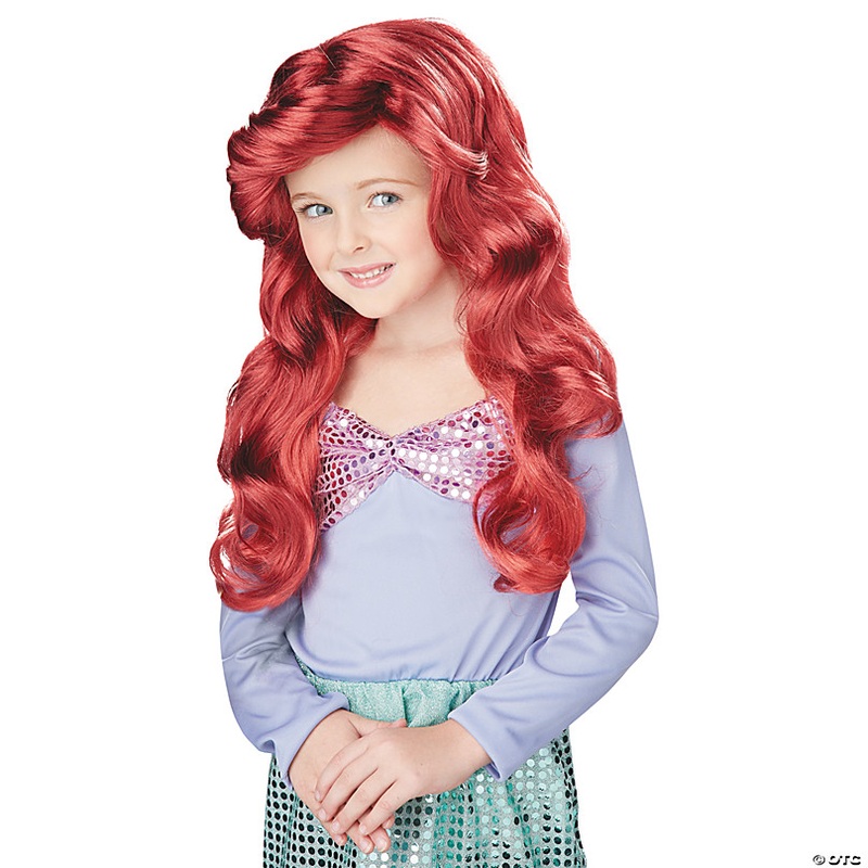 Girl's Red Long Mermaid Wig