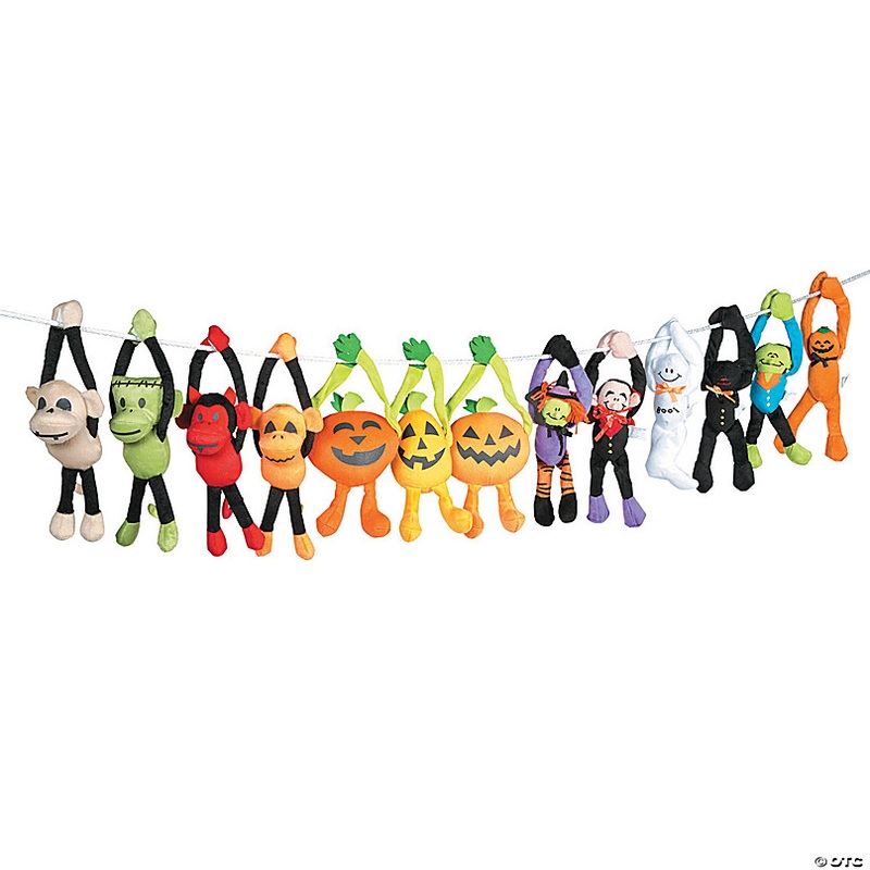 Long Arm Stuffed Jack-O-Lanterns - 12 Pc.