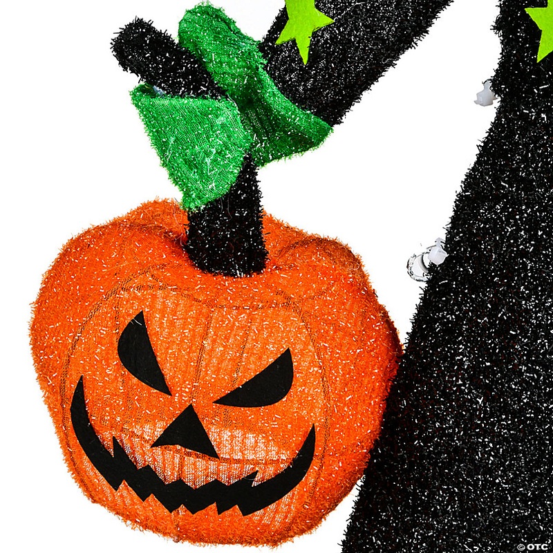 National Tree Company 39 in. Pre-Lit Green Witch with Broom