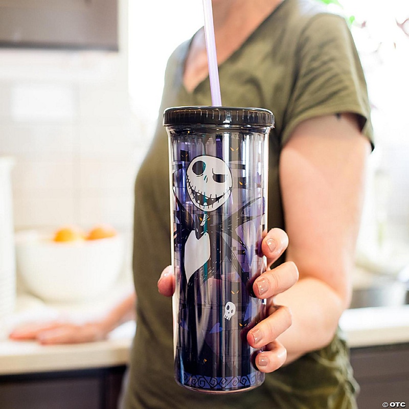Nightmare Before Christmas Jack Skellington Carnival Cup With Straw  20 Ounces