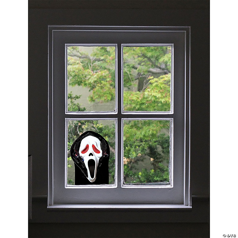 Scream Ghost Face Light-Up Window Peeper Decoration