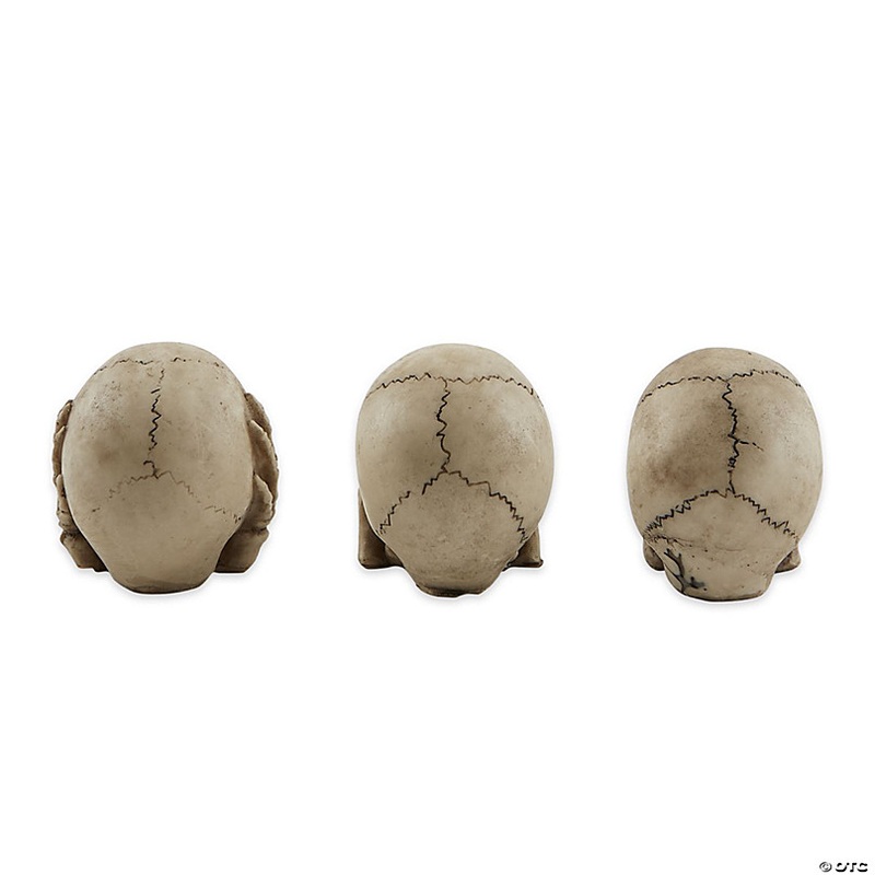 See, Hear, Or Speak No Evil Skulls (Set Of 3) 1.75X2.62X2