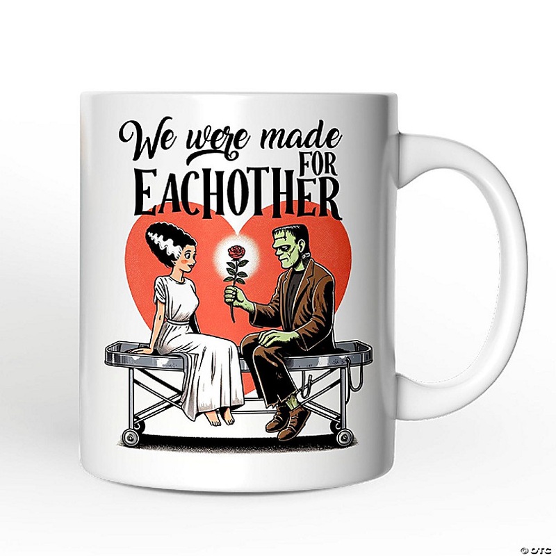 Vintage Frankenstein and Bride Mug for Couple, We Were Made for Each Other Vintage Romantic Gift, OrnamentallyYou