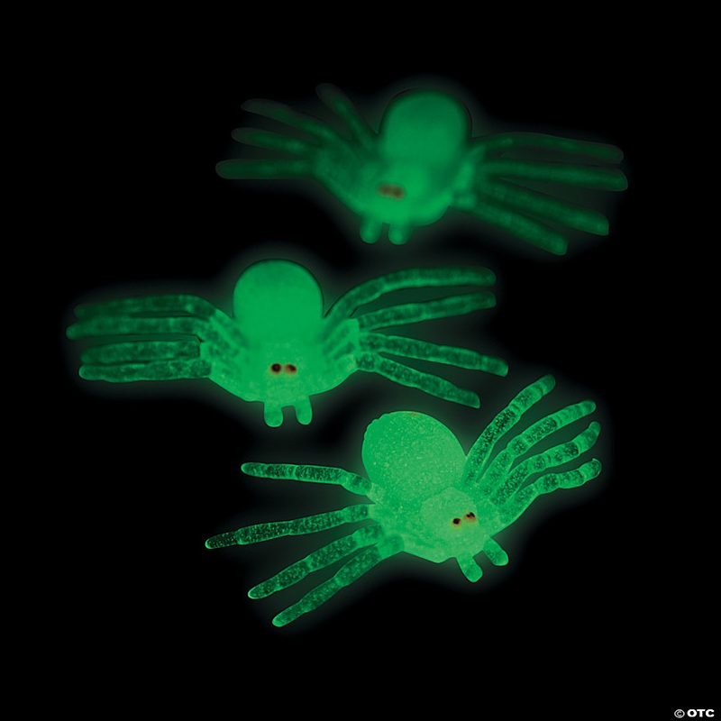 2 1/2 Bulk 108 Pc. Classic Glow-in-the-Dark Plastic Spiders