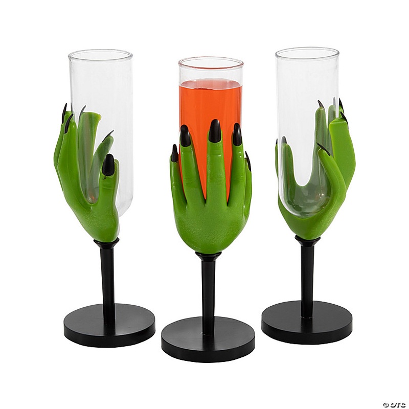 2 oz. Witch Hand Reusable Plastic Glasses - 12 Ct.