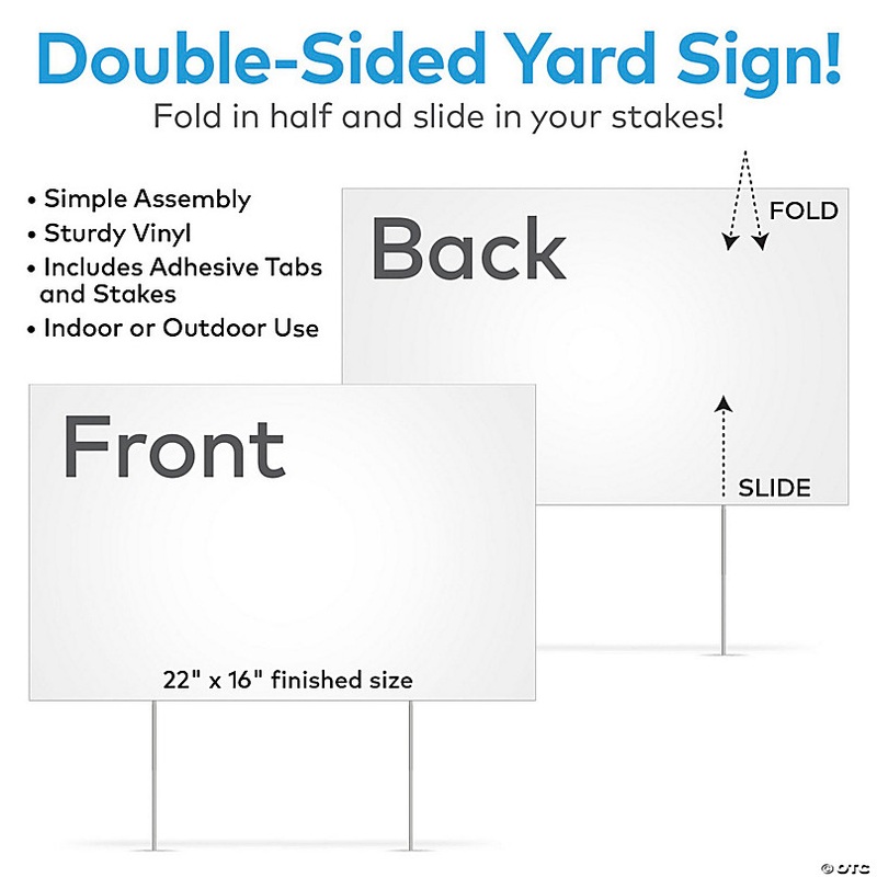 22 x 16 Personalized Message Double-Sided Yard Sign