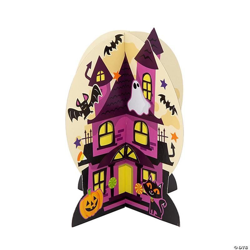 3D Haunted House Stand-Up Sticker Scenes - 12 Pc.