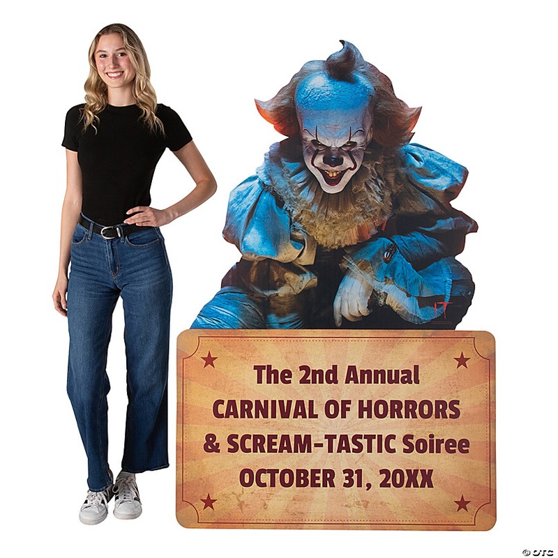 5 Ft. 9 Personalized IT Pennywise the Clown Life-Size Cardboard Cutout Stand-Up