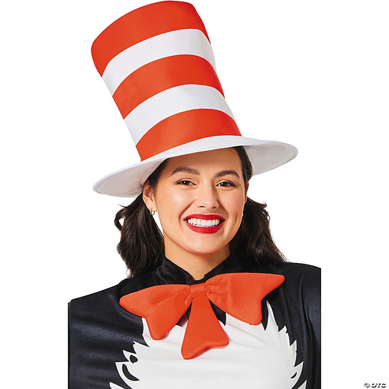 Adults Dr. Seuss The Cat in the Hat Bow Tie & Hat Costume Accessory Kit