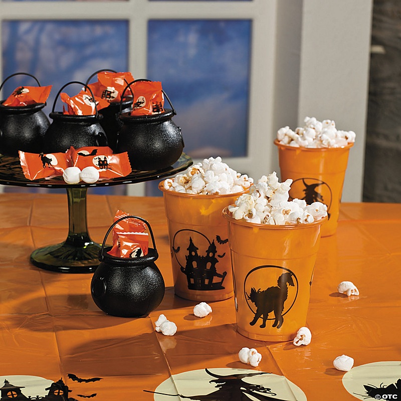 Bulk Set of Black Cauldron Candy Buckets - Perfect for DIY Projects - 144 Pc.