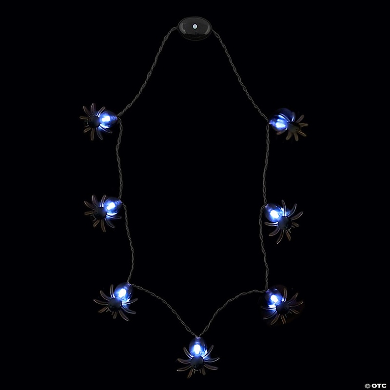 Light-Up Spider Necklaces - 6 Pc.