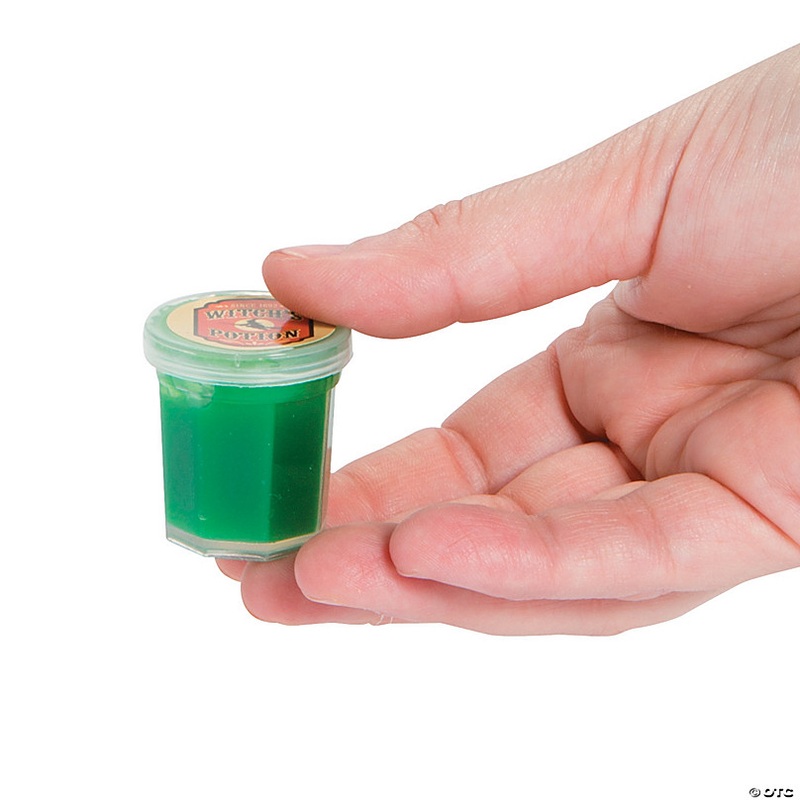 1 1/4 Bulk 48 Pc. Mini Witchs Potion Plastic Tubs of Putty