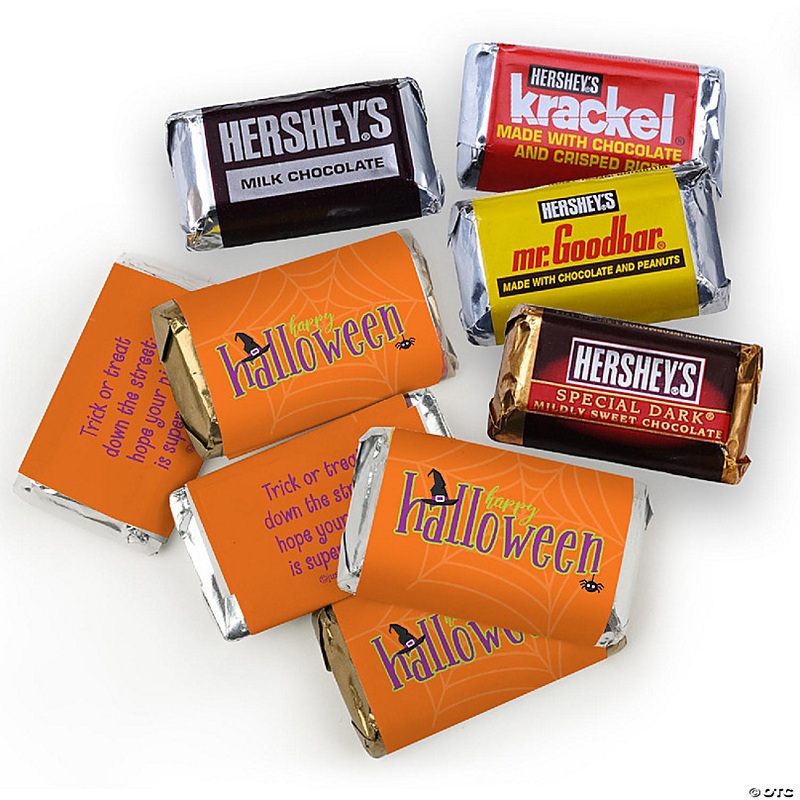 102 Pcs Halloween Candy Party Favors Hershey's Miniatures Chocolate - Spirit