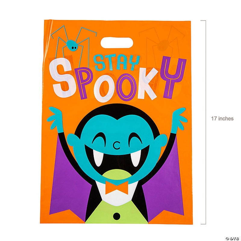 12 1/2 x 17 Bulk 50 Pc. Goofy Ghouls Plastic Trick-or-Treat Bags