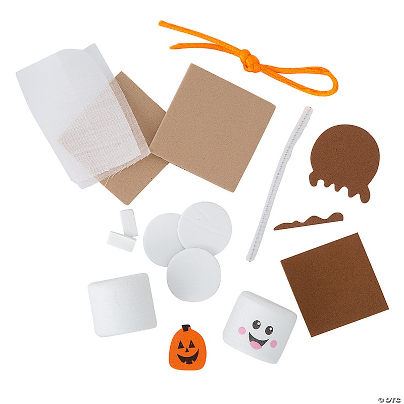 2 1/2 x 2 1/2 S'more Ghost Ornament Foam Craft Kit - Makes 12