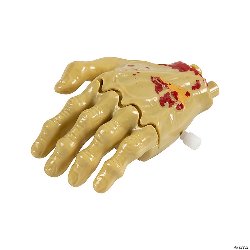 3 1/2 x 2 3/4 Wind-Up Moving Plastic Zombie Hands - 12 Pc.