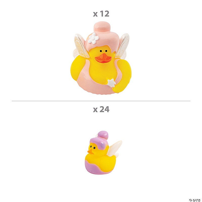 3/4 - 2 1/4 Micro & Regular Fairy Rubber Duck Assortment - 36 Pc.