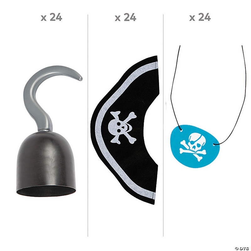 36 Pc. Kids Multicolor Pirate Costume Accessory Kit for 12