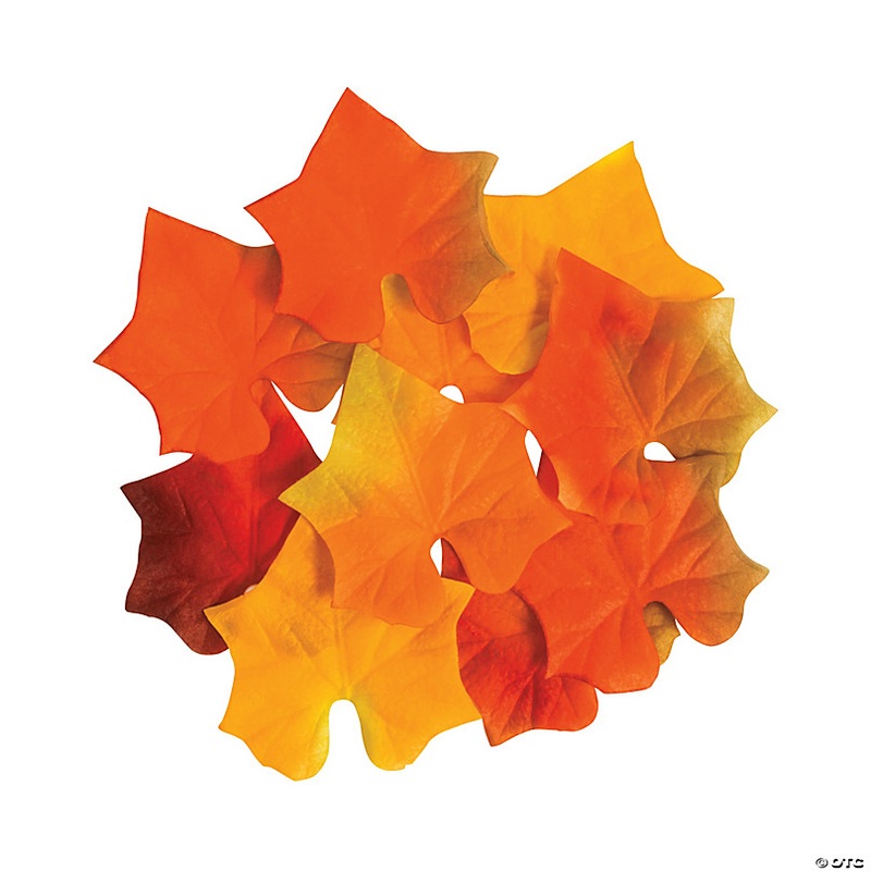 4 x 6 Large Polyester Fall Leaves Assortment - 100 Pc.
