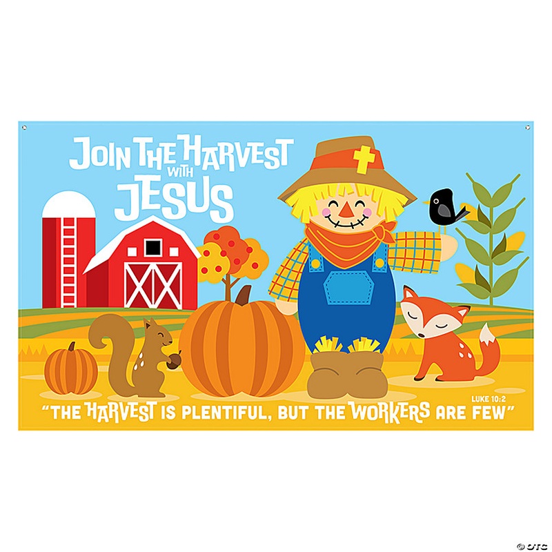 5 Ft. x 3 Ft. Religious Fall Harvest Backdrop Banner