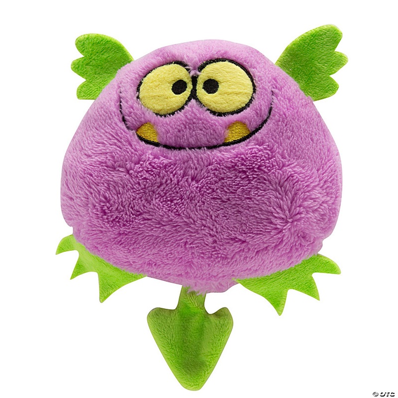 6 x 5 Soft Body Purple & Green Smiling Stuffed Monsters  12 Pc.
