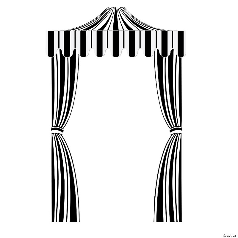 60 x 90 Black & White Cardboard Tent Archway Decoration