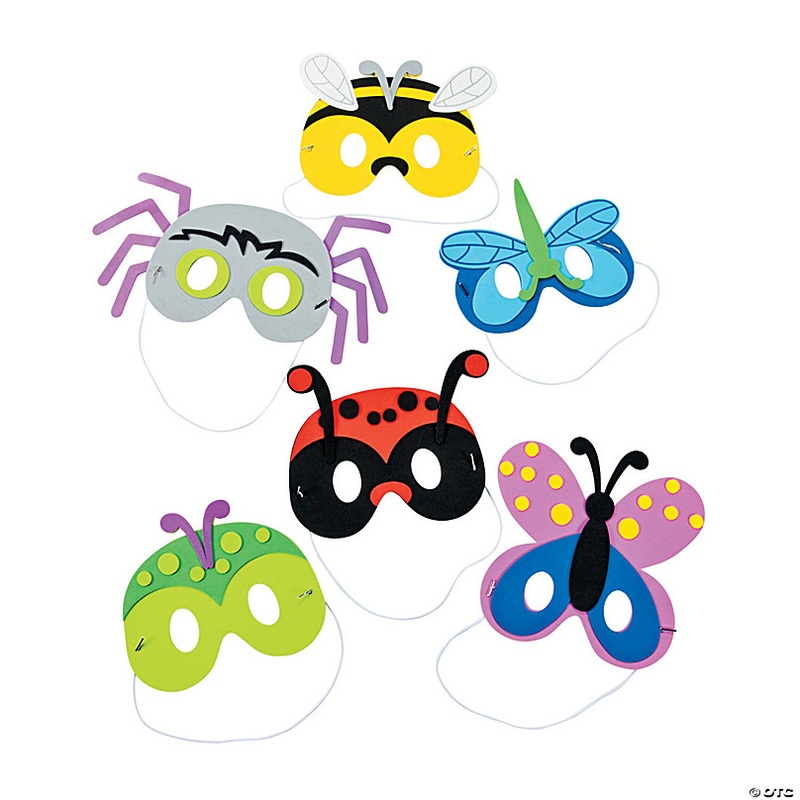 7 - 8 Insect and Spiders Bug Mask Foam Craft Kit - Makes 12