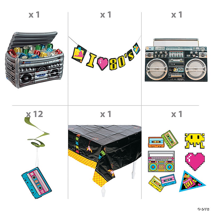 80s-Themed Trunk-or-Treat Station Decorating Kit - 22 Pc.