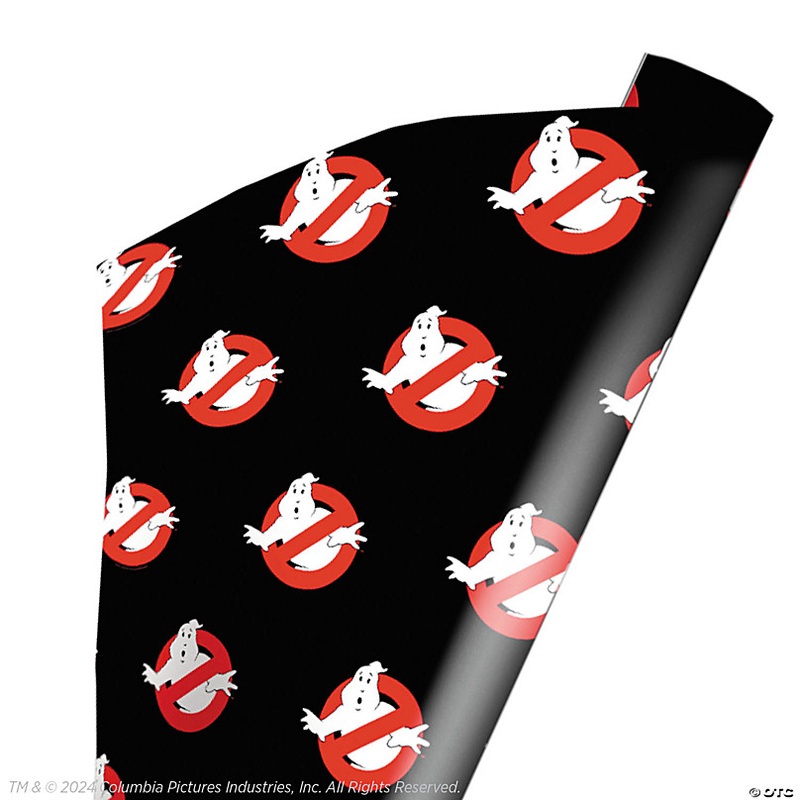 96 x 30 Wrapped in Terror Ghostbusters No Ghost Graphic Wrapping Paper