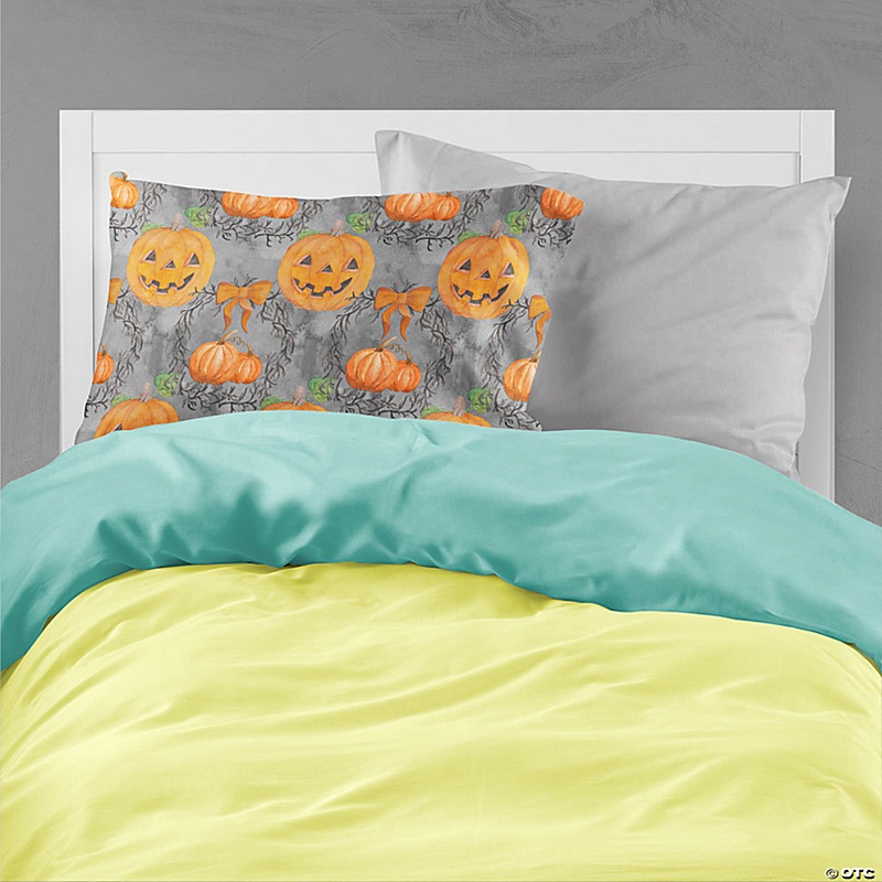 Caroline's Treasures Halloween, Watecolor Halloween Pumpkins Fabric Standard Pillowcase, 30 x 20.5, Seasonal