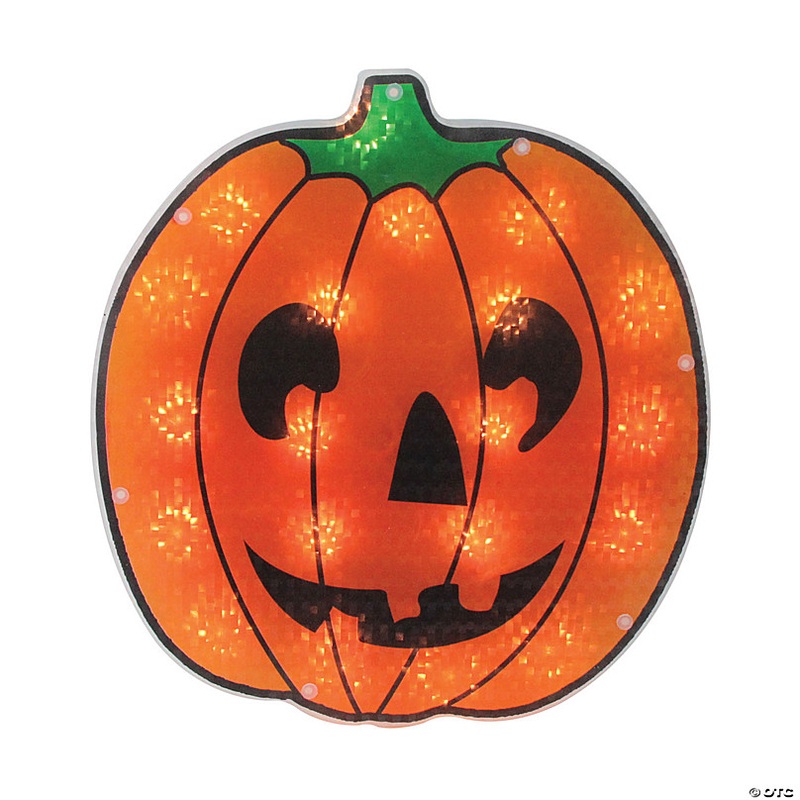 Northlight 13 Lighted Jack O' Lantern Pumpkin Halloween Window Decoration