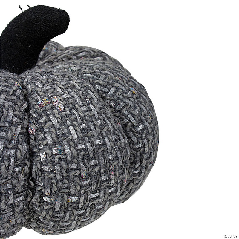 Northlight 7.5 Gray Knitted Fall Harvest Tabletop Pumpkin