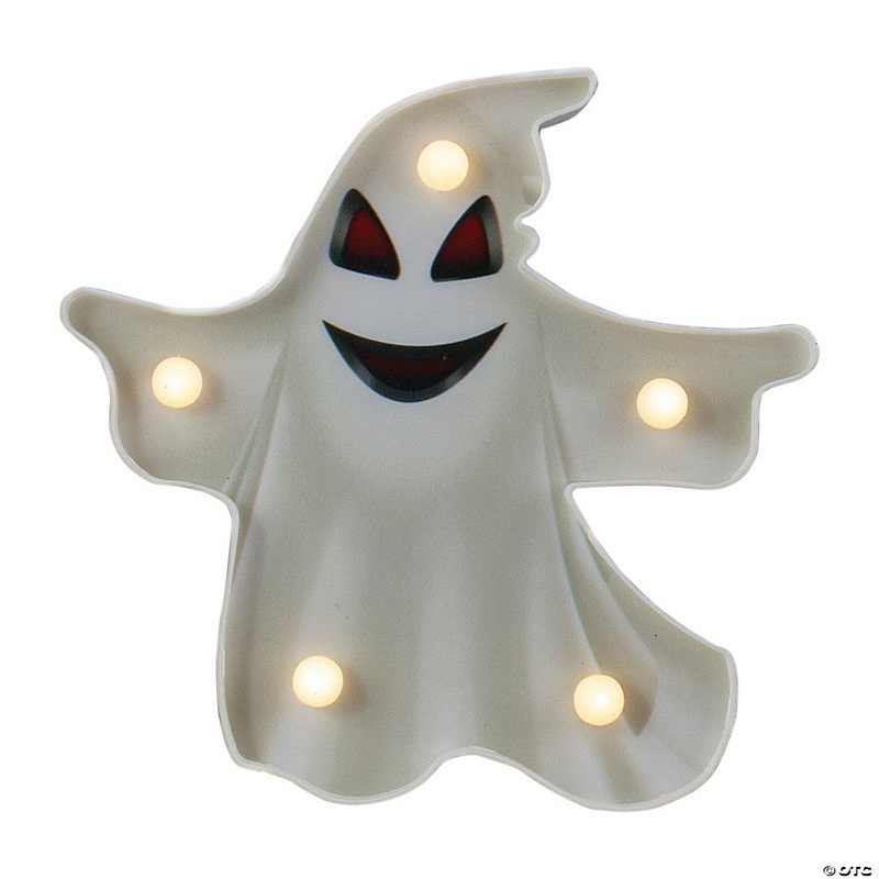 Northlight 7 LED White Ghost Halloween Marquee Decoration