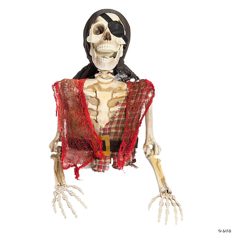 18 Skeleton Pirate Groundbreaker Plastic Halloween Decoration