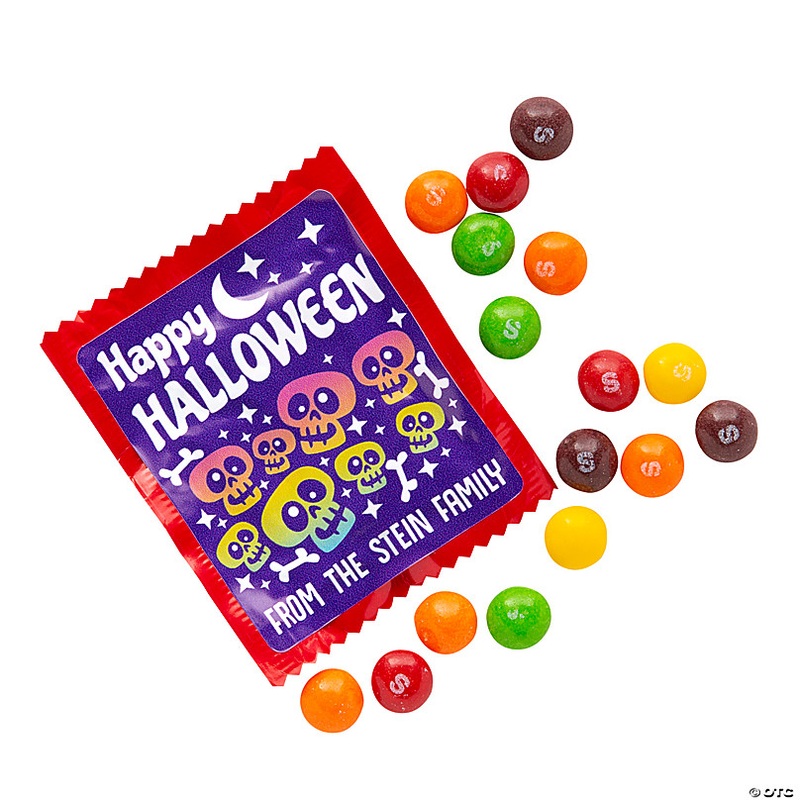 26 oz. Halloween Skittles Fun Size with Personalized Sticker - 48 Pc.