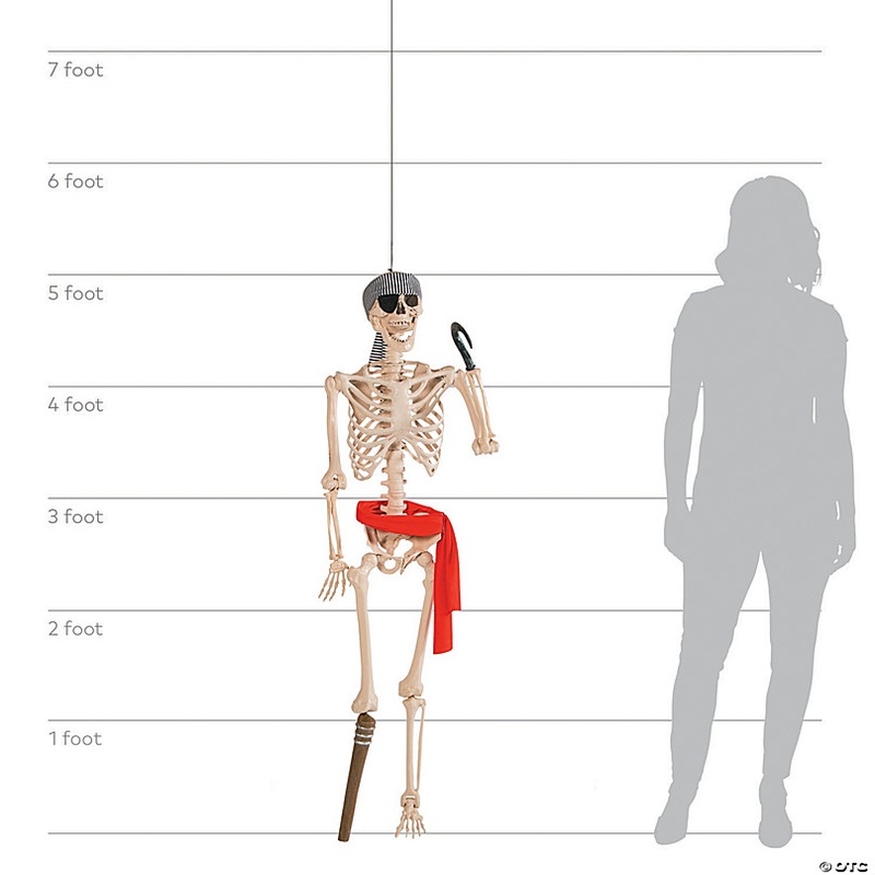 5 Ft. - 6 Ft. Skeleton Mermaid & Pirate Couple Plastic Halloween Decorations