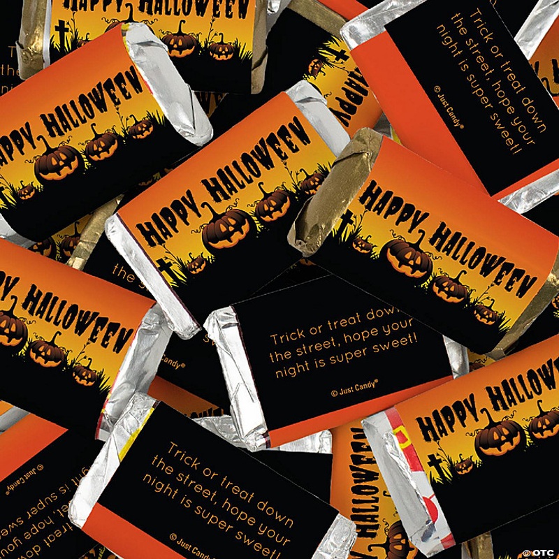 76 Pcs Halloween Candy Party Favors Hershey's Miniatures Chocolate - Pumpkins