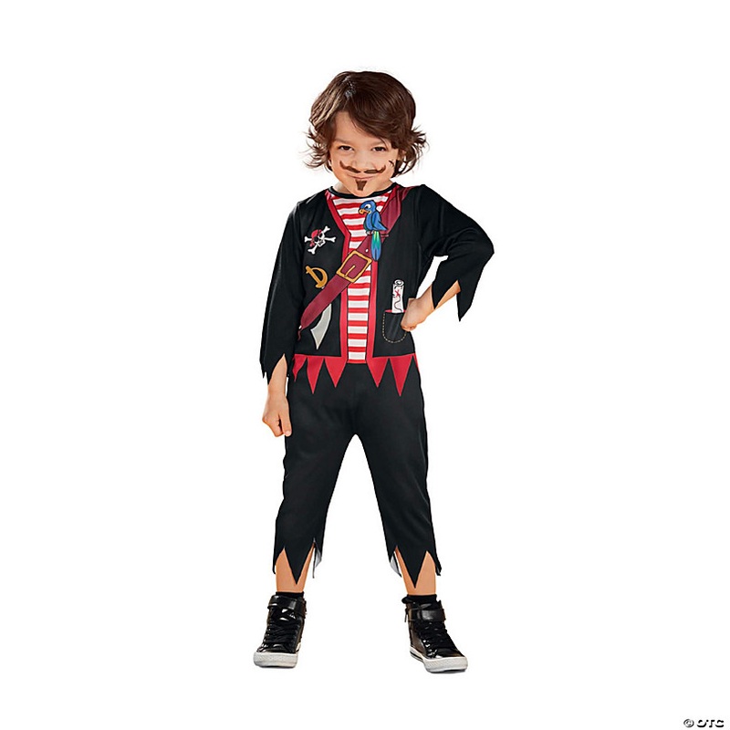 Black and Red Pirate Boy Toddler Halloween Costume - EPropertra Small